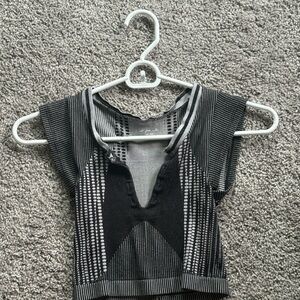 Urban Outfitters Black and Gray Crop Top